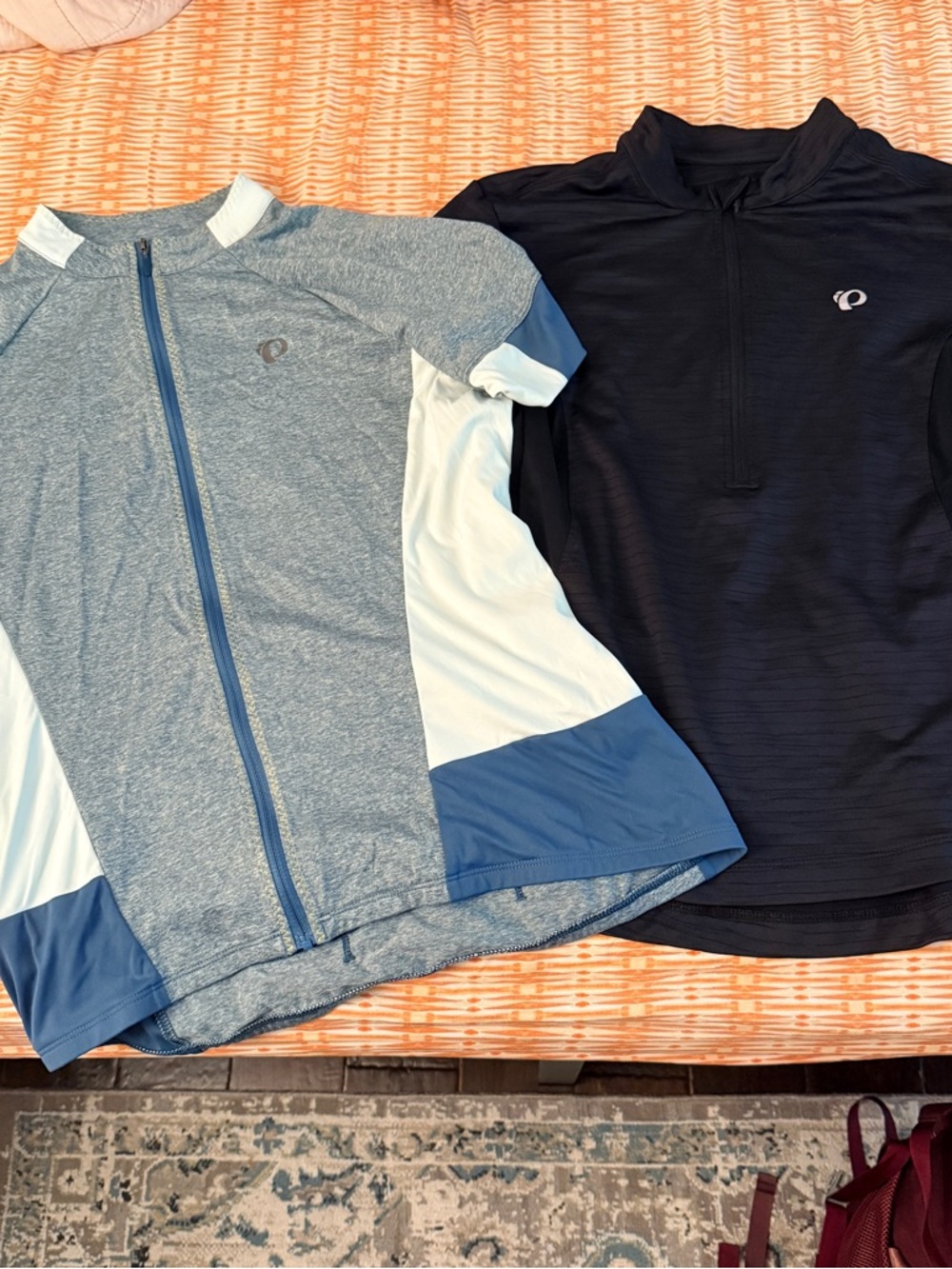 Pearl Izumi Heather Blue & Black Cycling Top Set